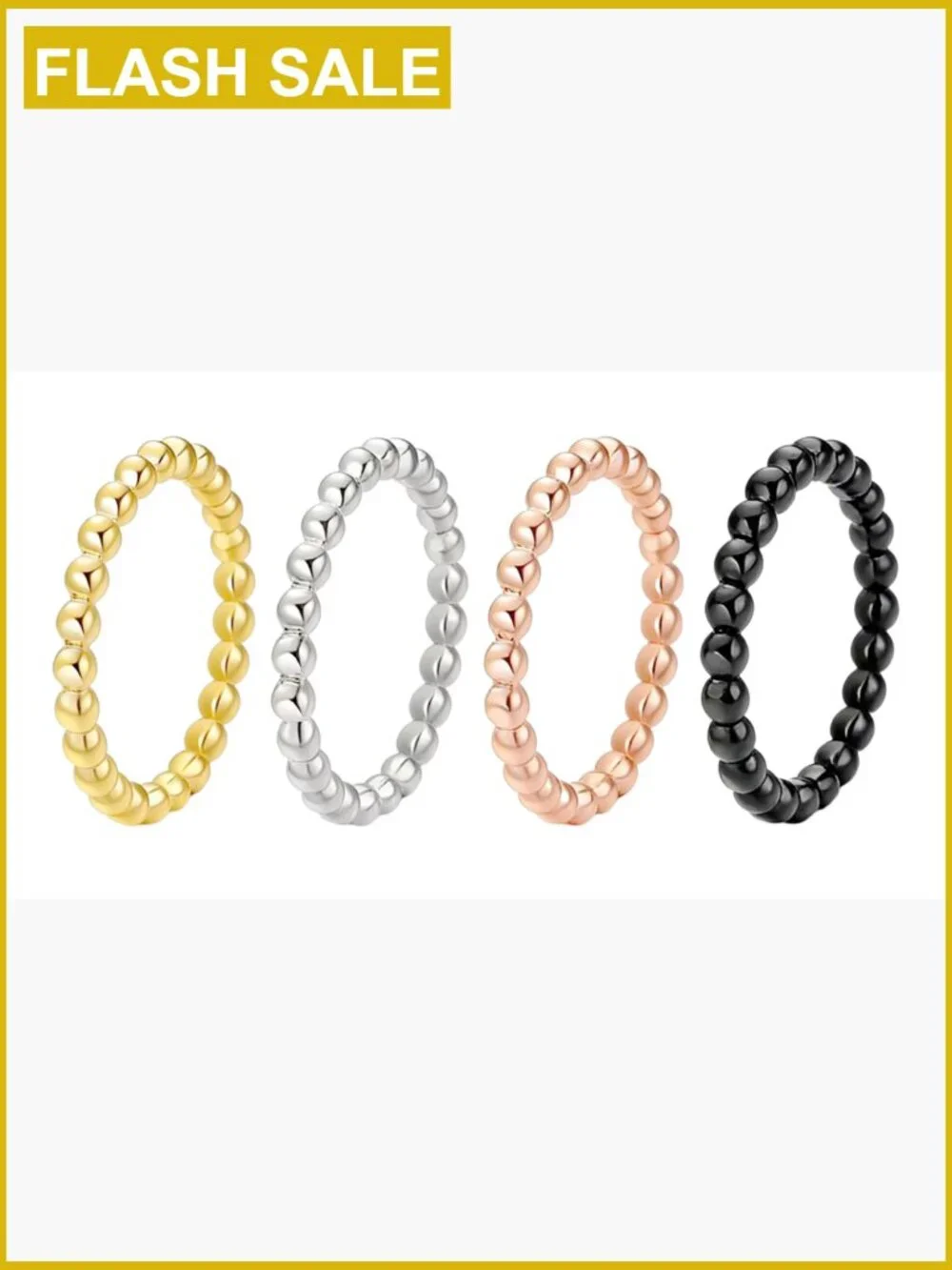 Stacking Ring Stainless Steel 2MM Bead Ring Fashion Jewelry